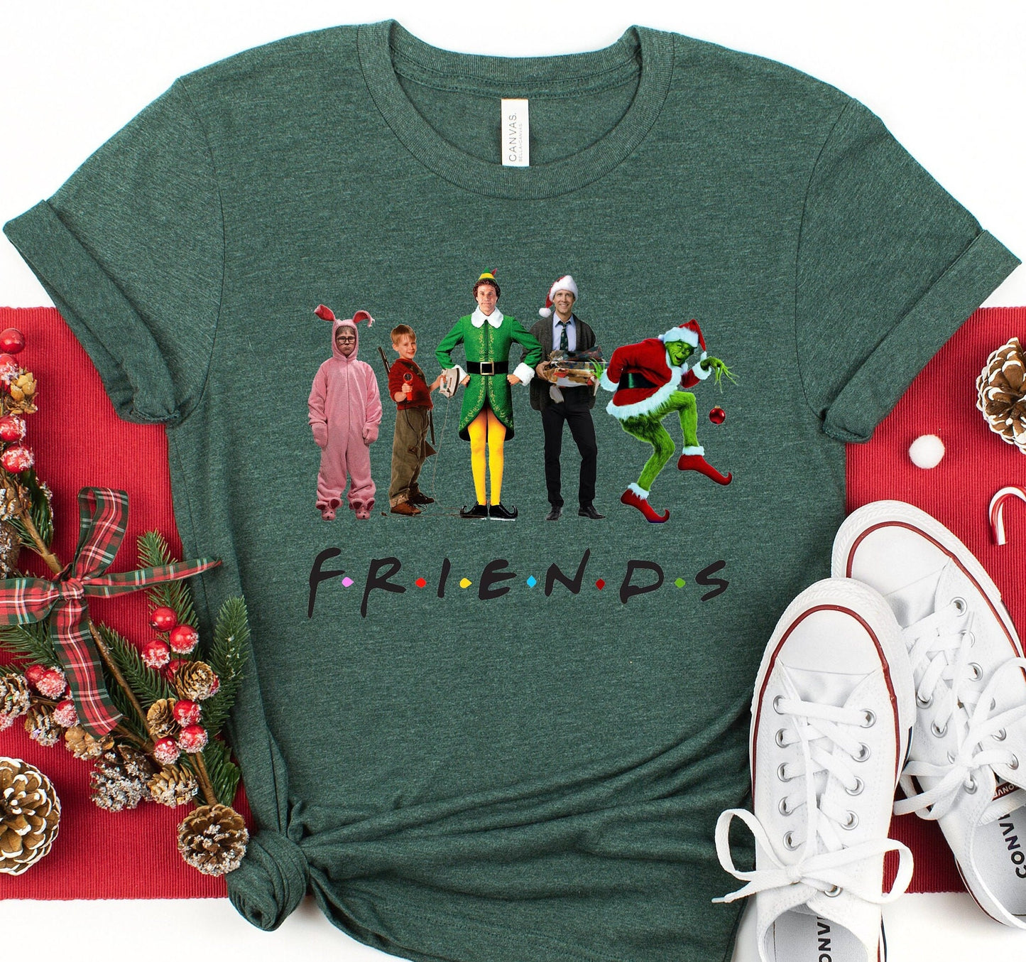 Christmas Friends Movie Watching Shirt For Kids & Family