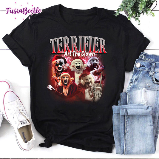 Art The Clown Horror Movie Christmas Tee Terrifier Gift Tee