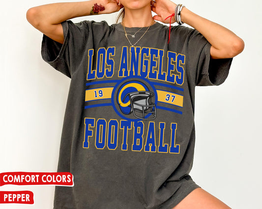 Comfort Colors Vintage Los Angeles Rams Football T-Shirt, Fan Gift