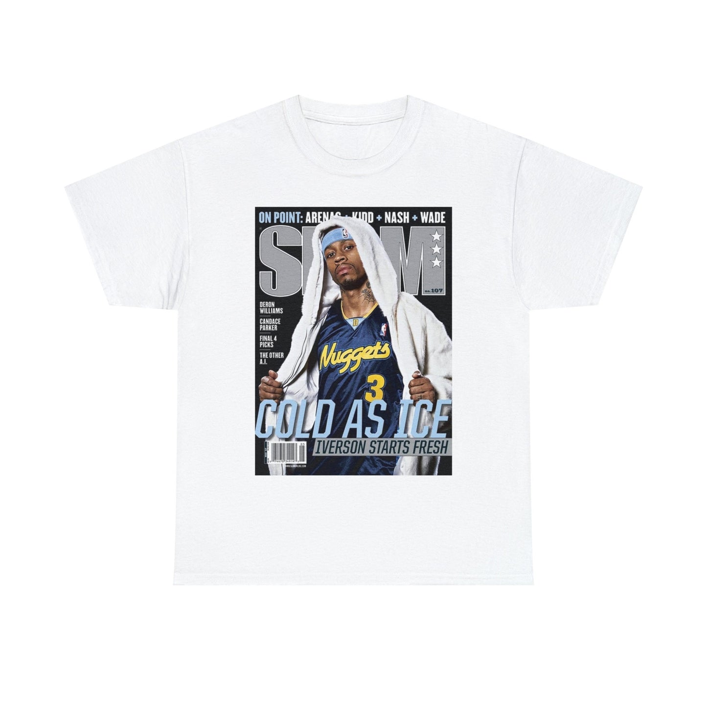 Allen Iverson Denver Nuggets NBA Slam Cover Tee Shirt