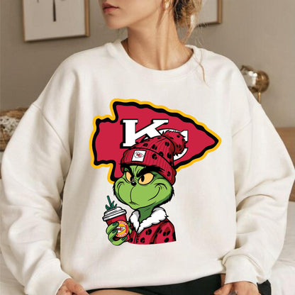 Kansas City Chiefs Grinch Christmas Shirt And Sweatshirt