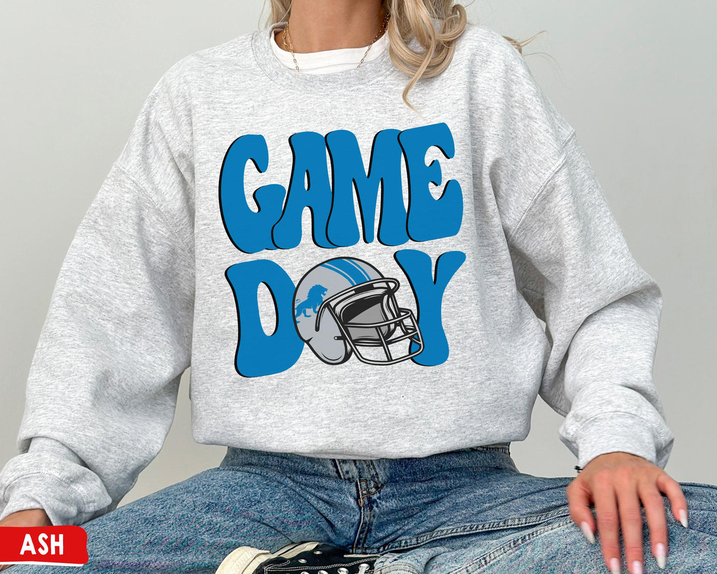 Detroit Lions Football Game Day Crewneck Sweatshirt, Sunday Football Gift