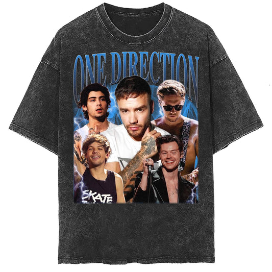 One Direction Vintage Washed Music Tour Graphic T-Shirt