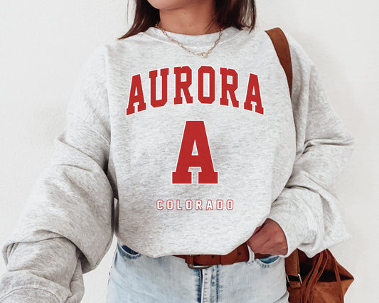 Aurora Colorado Vintage Crewneck Sweatshirt - Retro T-Shirt