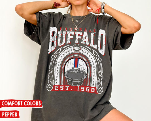 Buffalo Bills Football T-Shirt, Vintage Style Game Day Gift For Fans