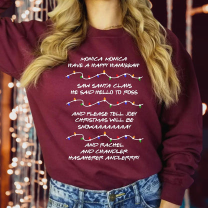 Monica Have A Happy Hanukkah Christmas Sweatshirt Jumper