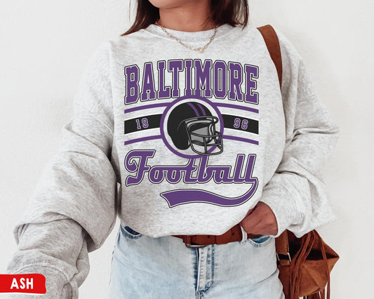 Baltimore Football Sweatshirt - Vintage Ravens Shirt, Sunday Fan Gift