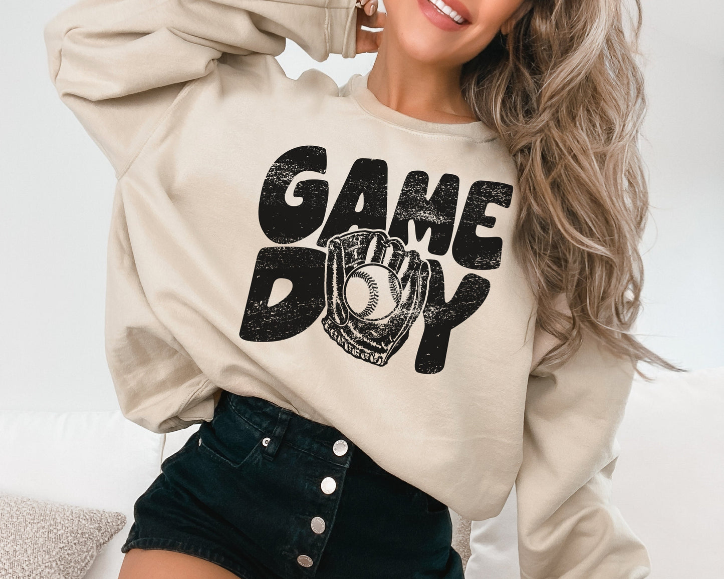 Baseball Game Day Sweatshirt - Baseball Season Crewneck For Fans