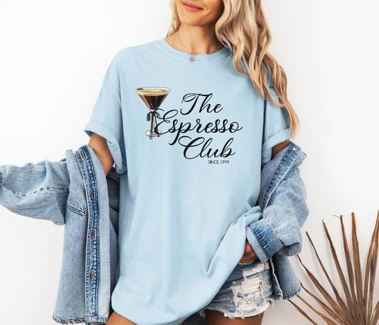 Espresso Social Club  Vintage Retro Comfort Colors Tee