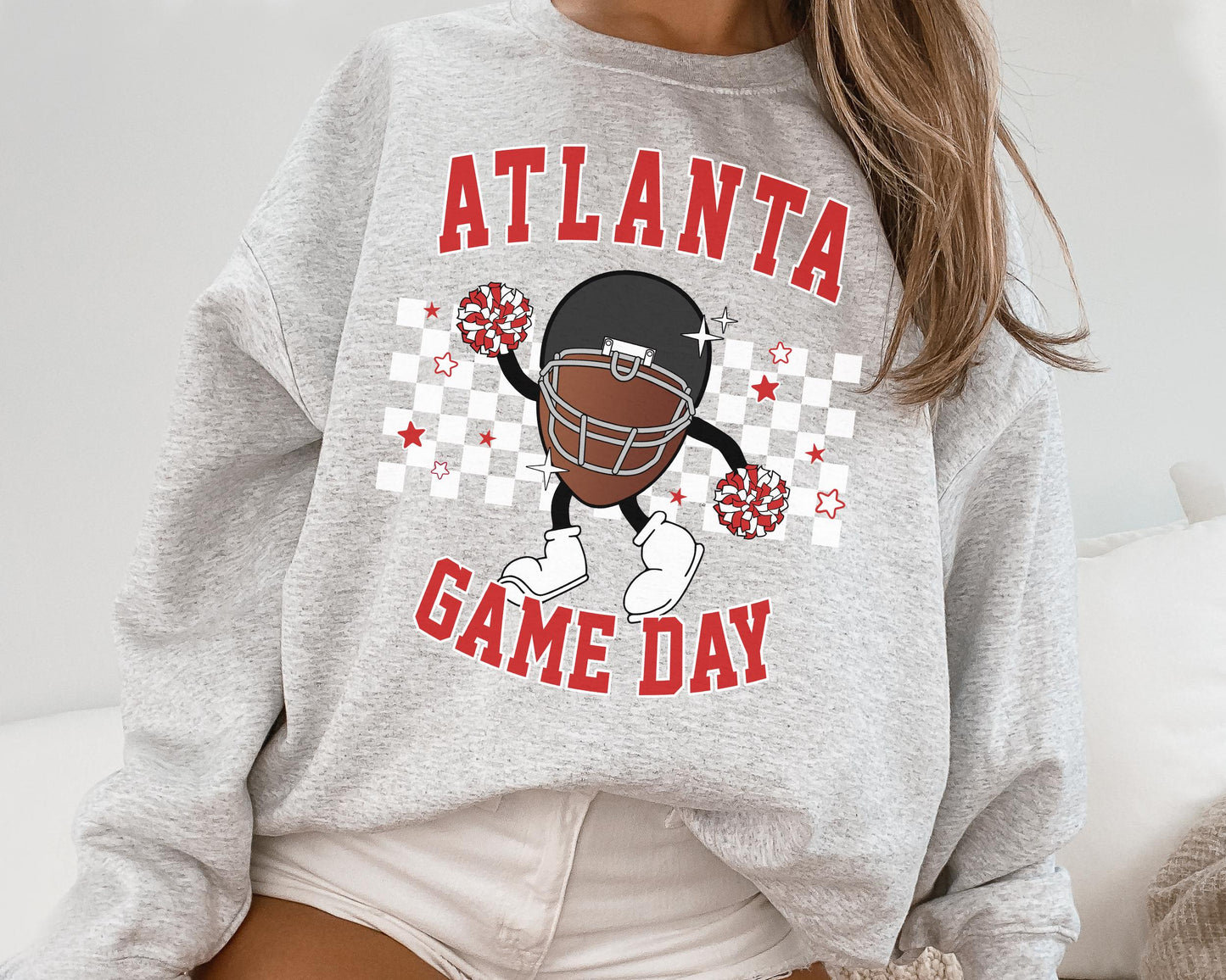 Atlanta Falcons Game Day Crewneck Sweatshirt - Football Fan T-Shirt