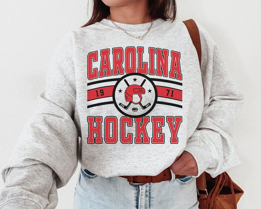 Carolina Hurricane Vintage Sweatshirt, Hockey Fan Hurricanes Sweater