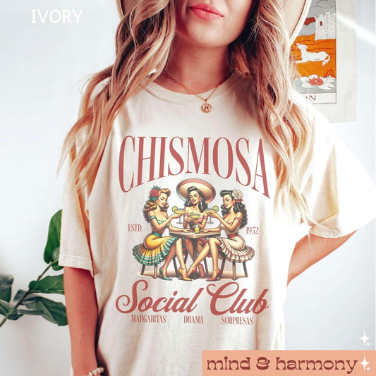 Chismosa Latina Social Club Graphic Tee Trendy Gift for Her