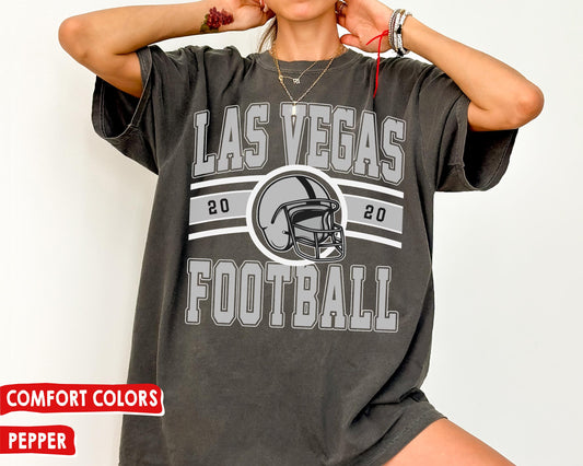 Comfort Colors Vintage Las Vegas Football T-Shirt, Retro Raiders Tee