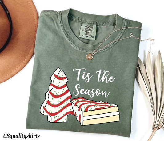 Comfort Colors Tis the Season Christmas Tree Cake Shirt