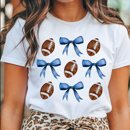 Custom Football Bow Touchdown Season Clipart