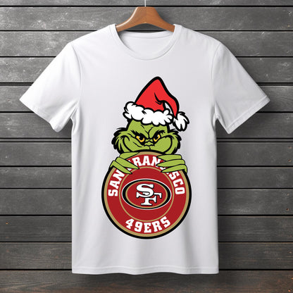 San Francisco 49Ers Grinch Christmas Shirt Football