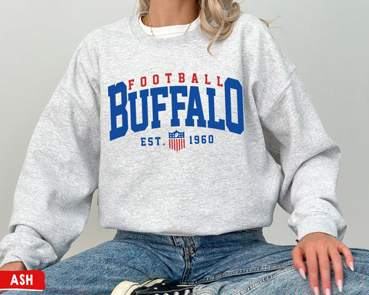 Buffalo Bills Football Crewneck Sweatshirt - Sunday Football Gifts