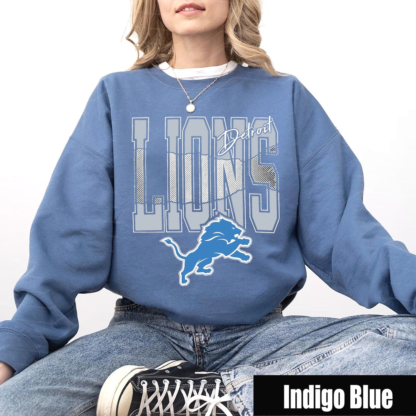 Detroit Football Vintage Style Sweatshirt  Sunday Game Gear