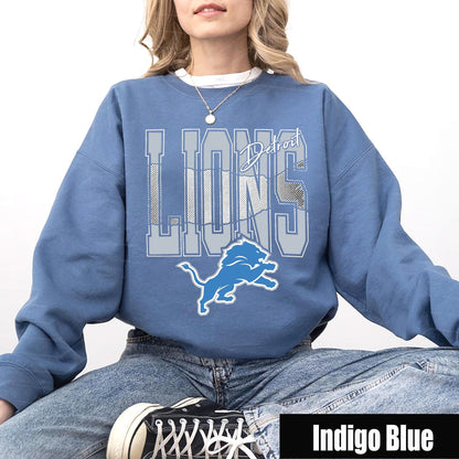 Detroit Football Vintage Style Sweatshirt  Sunday Game Gear