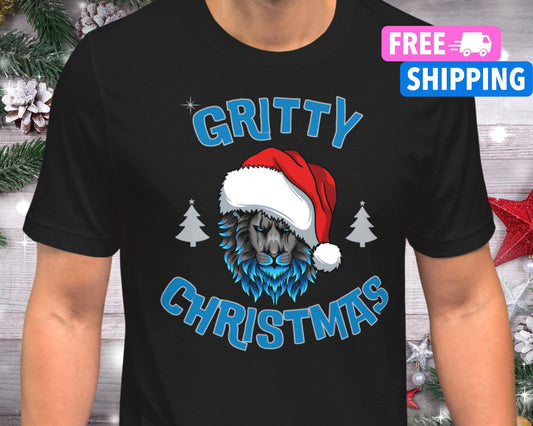 Lions Christmas Tee Perfect Gift For Detroit Football Fans