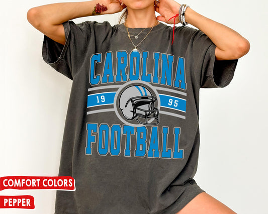 Comfort Colors Vintage Carolina Panthers Football T-Shirt, Game Day Fan Gift