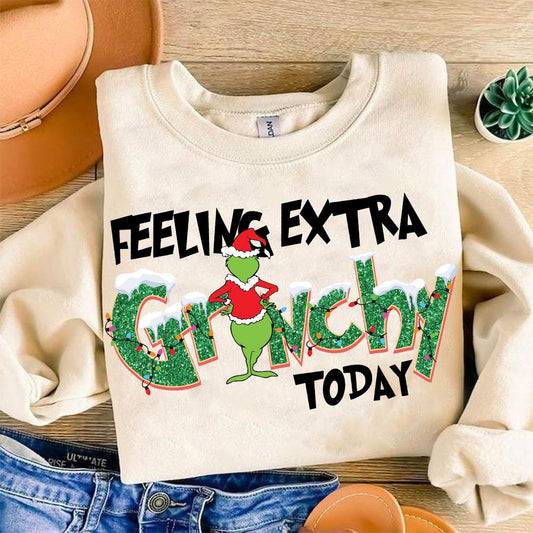 Feeling Extra Grincy Today Christmas Shirt Retro Merry