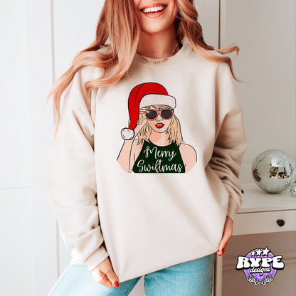 Merry Swiftmas Sweatshirt - Xmas Gift For Swift Lovers