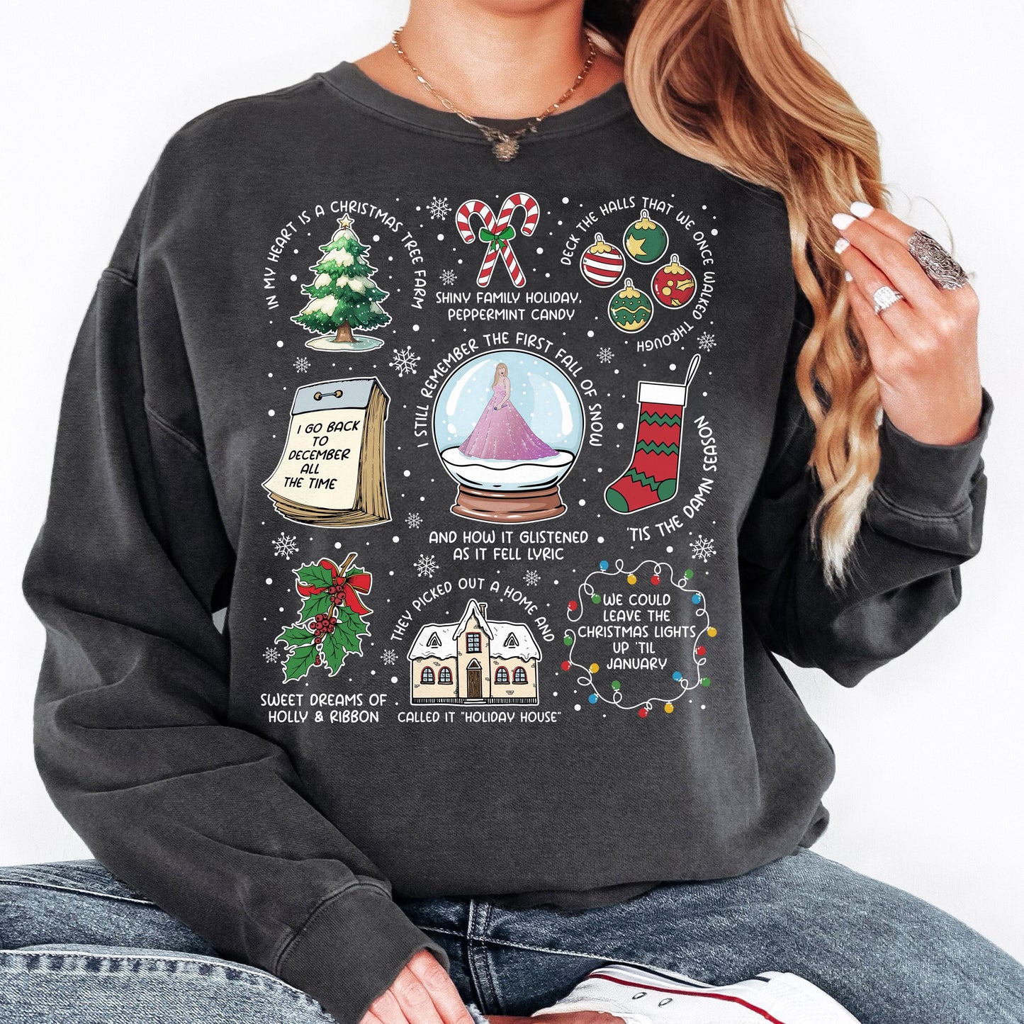 Swiftie Christmas Sweatshirt  Song Lyrics Swiftmas Shirt