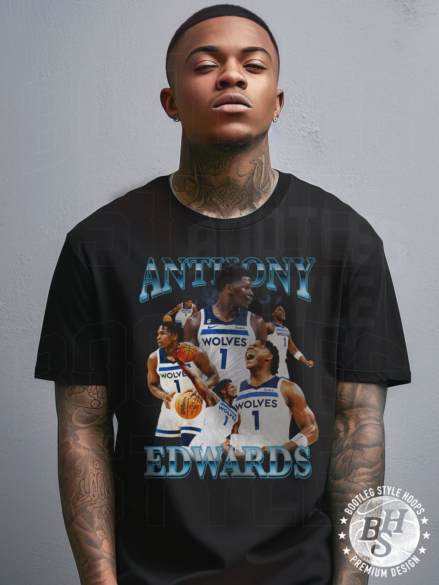 Anthony Edwards Vintage 90S Bootleg Basketball Fan T-Shirt