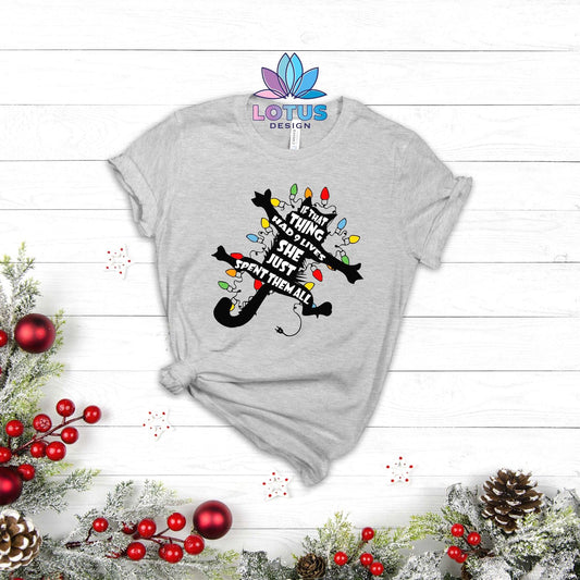 Cat Lover Funny Christmas Shirt - Nine Lives Holiday Tee