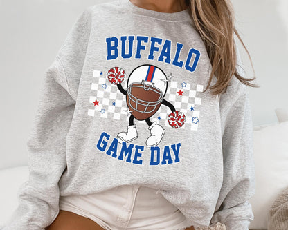 Buffalo Bill Football Game Day Crewneck Sweatshirt For Buffalo Fans