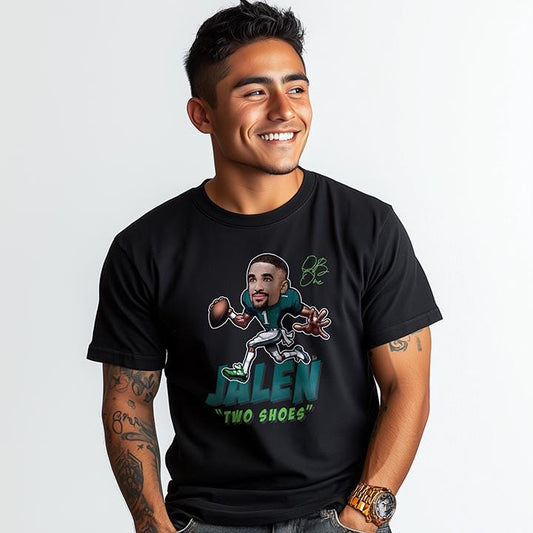 Eagles Jalen Hurts Caricature Philadelphia Cartoon Tee