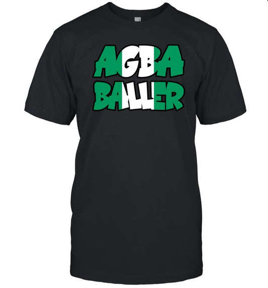 Agba Baller Wearing Agba Baller Shirt