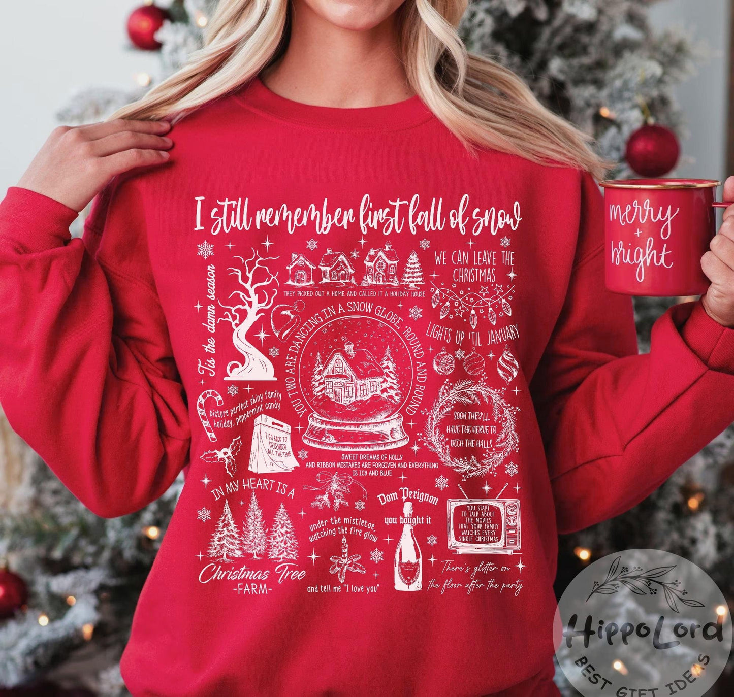 Christmas Song Lyrics Shirt - Festive Gift With Symbols