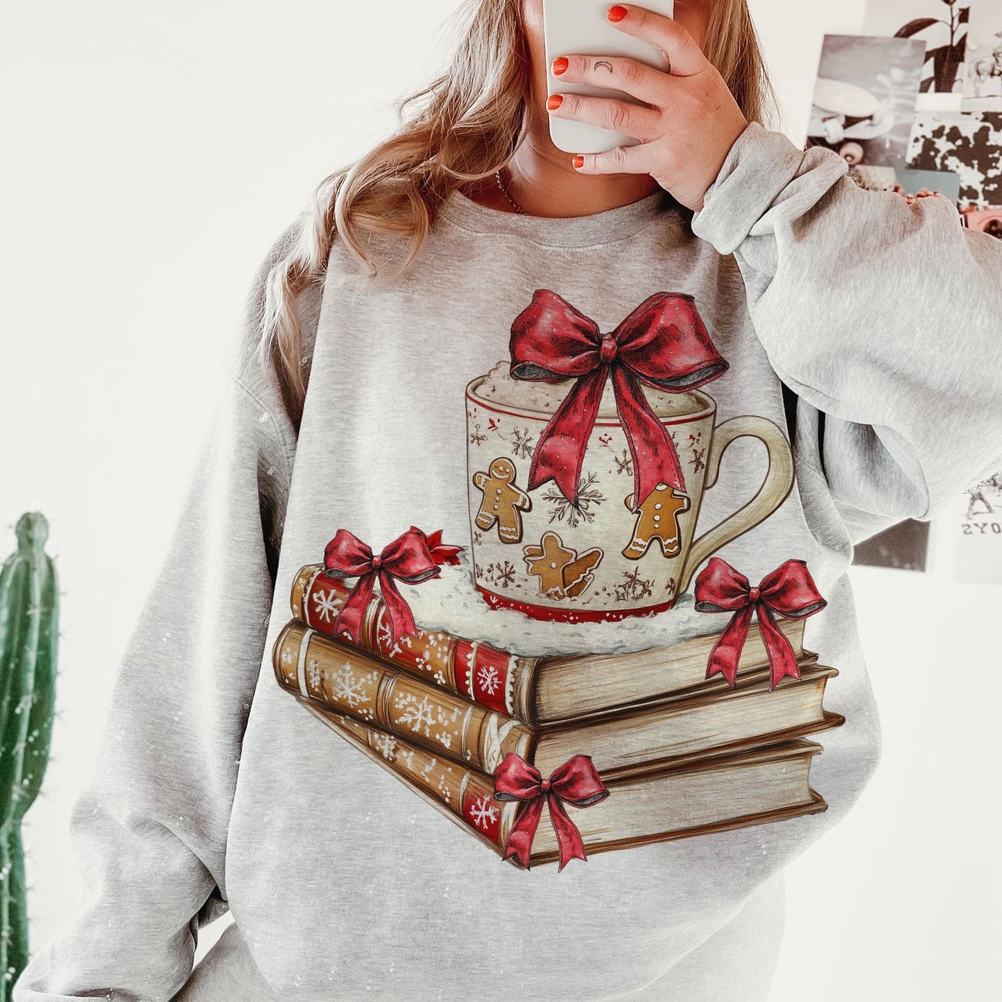 All Booked for Christmas - Coquette Book Lovers Shirt