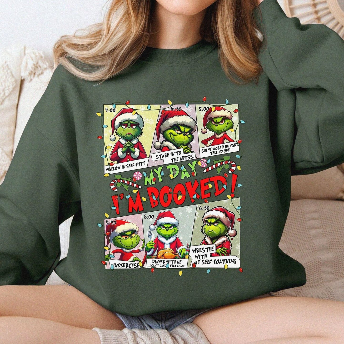 My Day I'M Booked Christmas Sweatshirt For Family Gifts