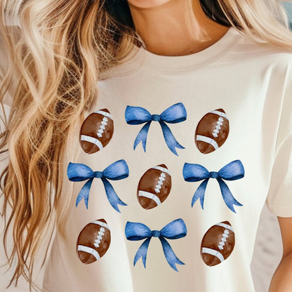 Custom Football Bow Touchdown Season Clipart