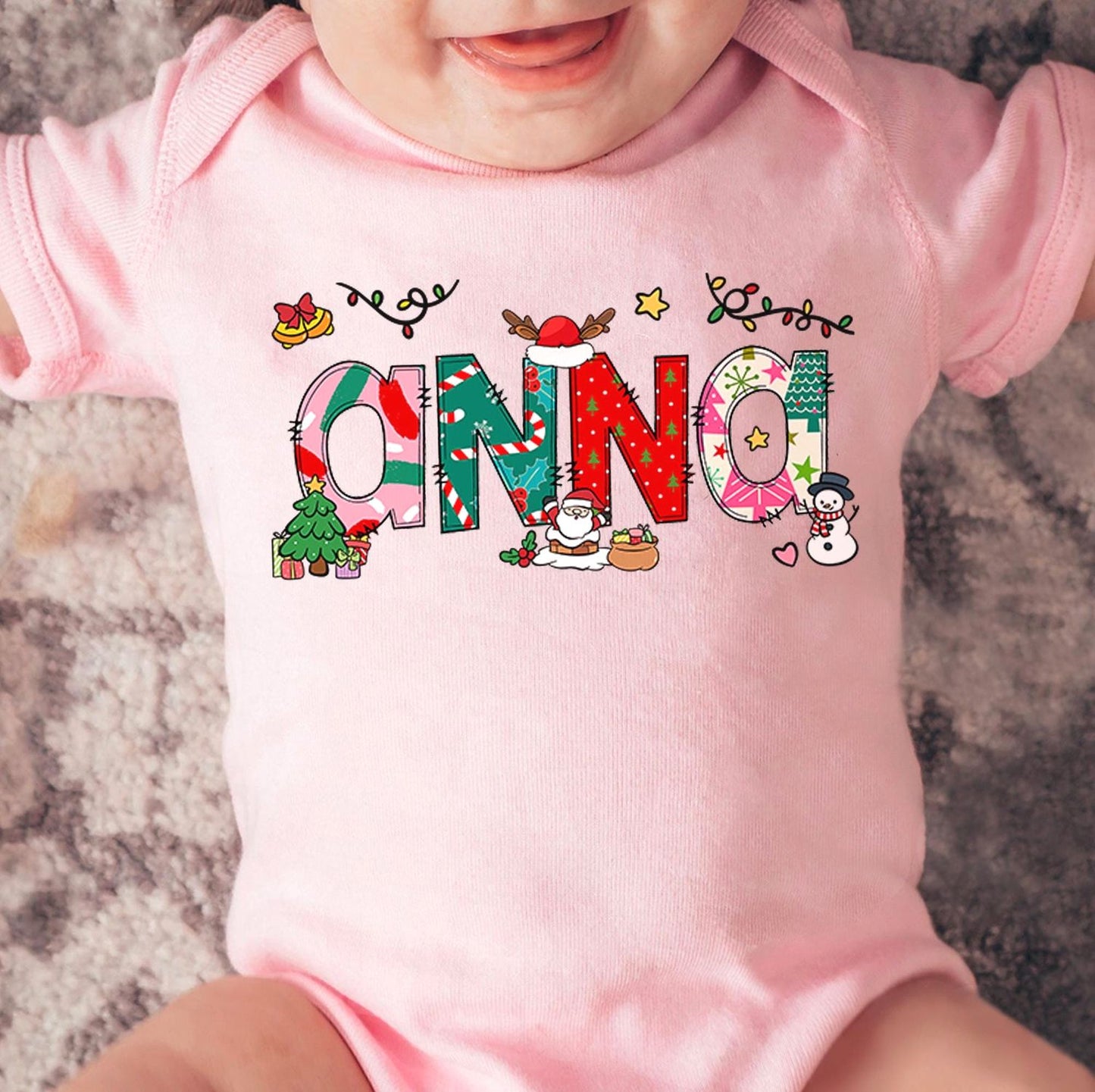 Personalized Christmas Kids Shirt - Custom Name Toddler Tee