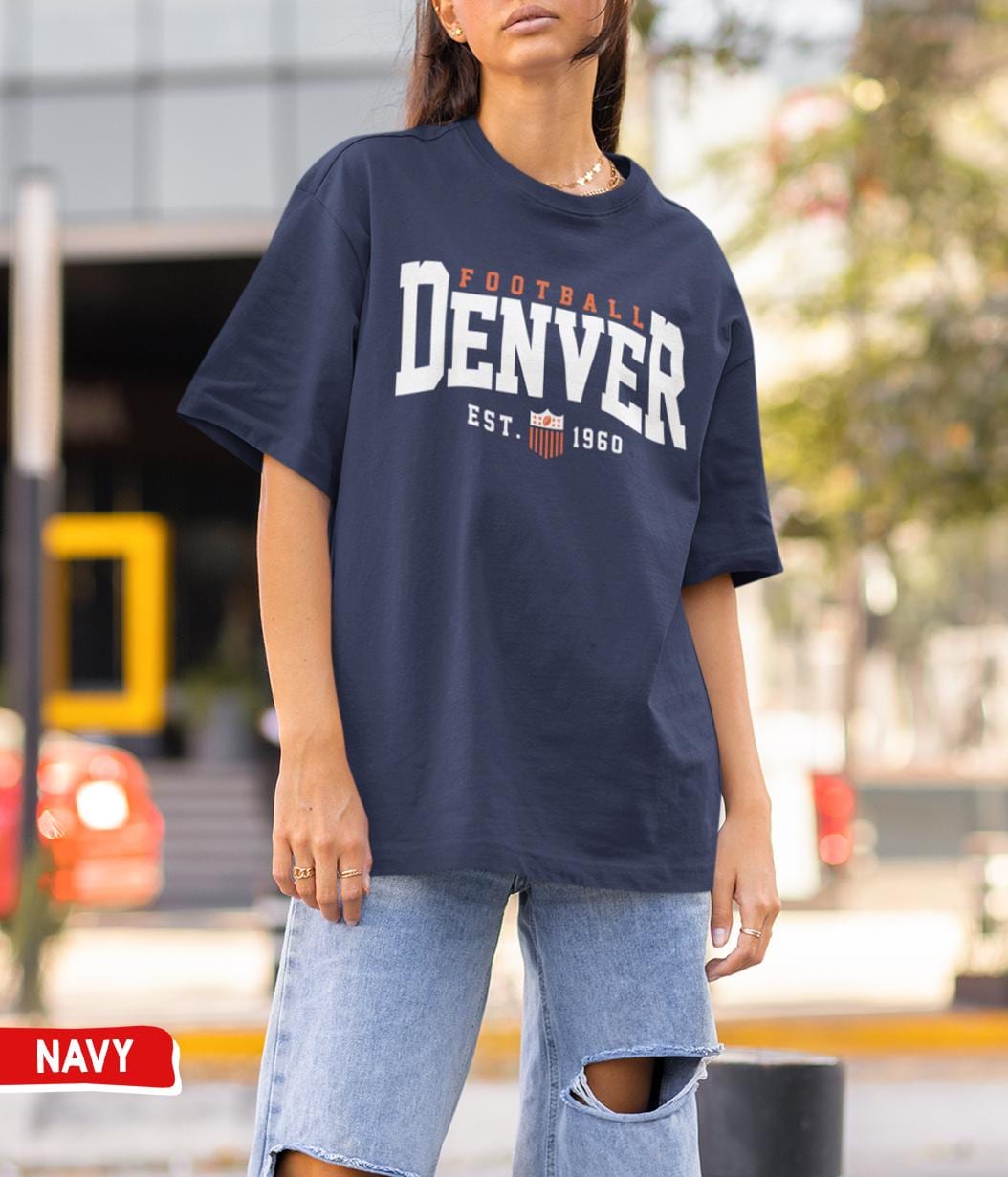 Denver Football Crewneck Sweatshirt - Broncos Game Day Shirt & Gifts