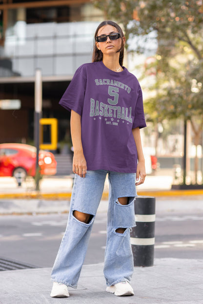 Customized Sacramento Kings Crewneck Sweatshirt - Vintage Basketball Fan