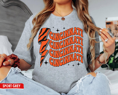 Cincinnati Football Crewneck Sweatshirt T-Shirt Bengal Sunday Apparel