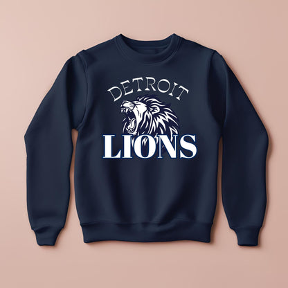 Detroit Lions Football Crewneck Sweatshirt Perfect Fan Gift