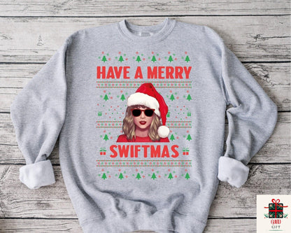 Merry Swiftmas Sweatshirt - Ugly Christmas Sweater