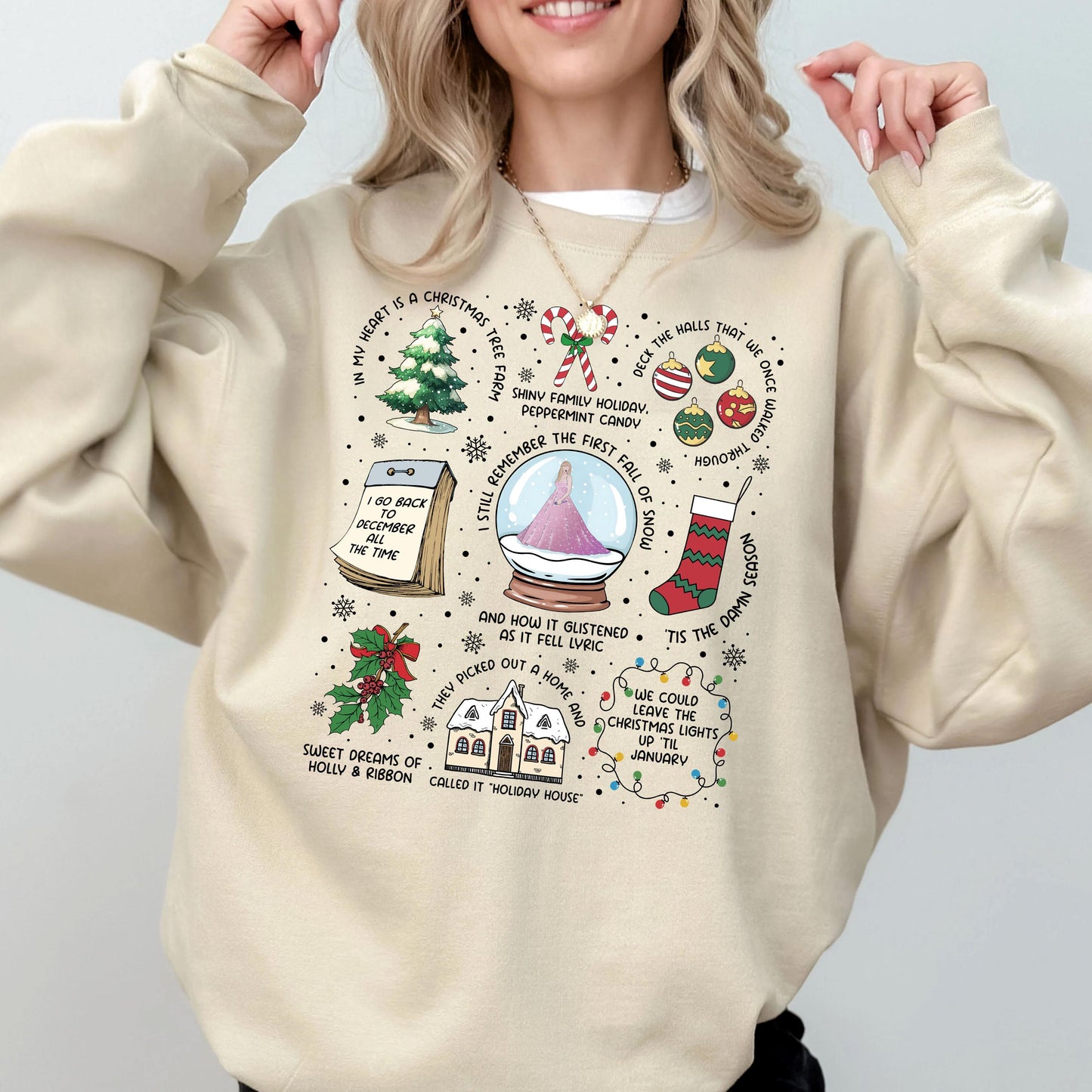 Swiftie Christmas Sweatshirt  Song Lyrics Swiftmas Shirt