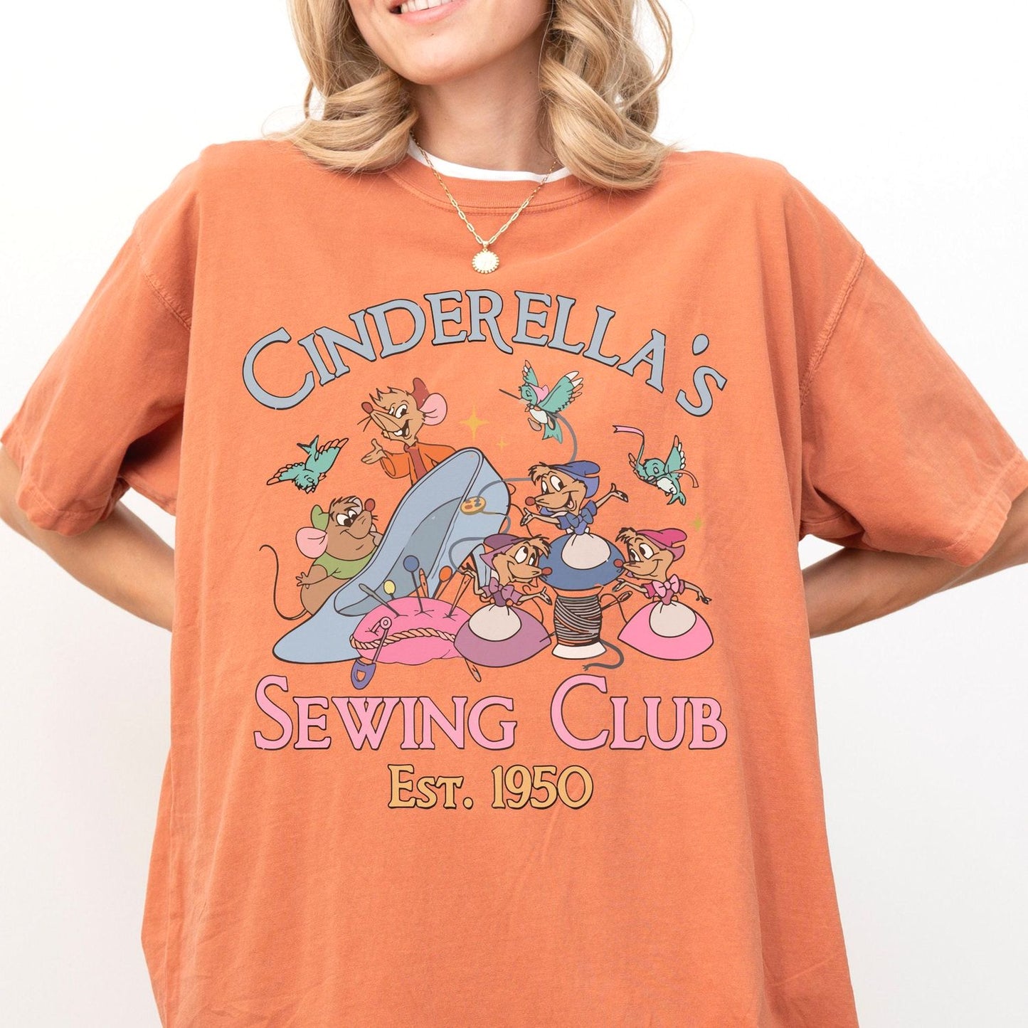 Comfort Color Cinderella & Co Sewing Club 1950 Disney Shirt