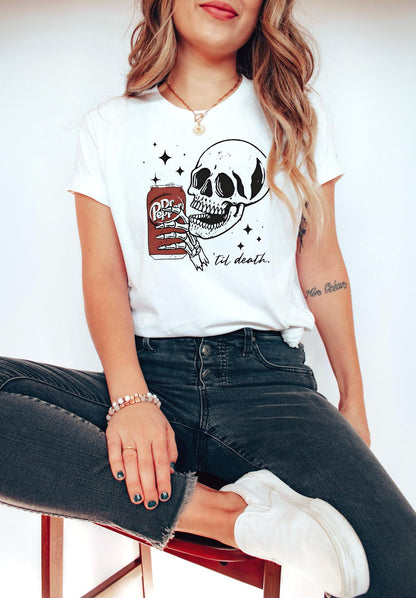 Dr Pepper Skull Sweatshirt Funny Halloween Skeleton Gift