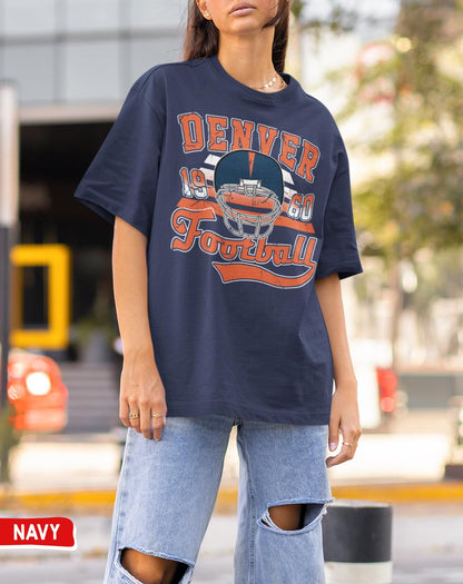 Denver Football Crewneck Sweatshirt - Vintage Broncos Game Day Shirt