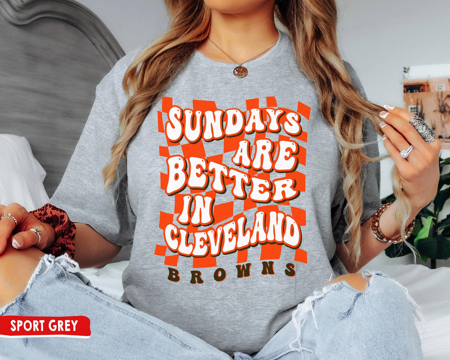 Cleveland Football Crewneck Sweatshirt - Sundays Are Better In Cleveland