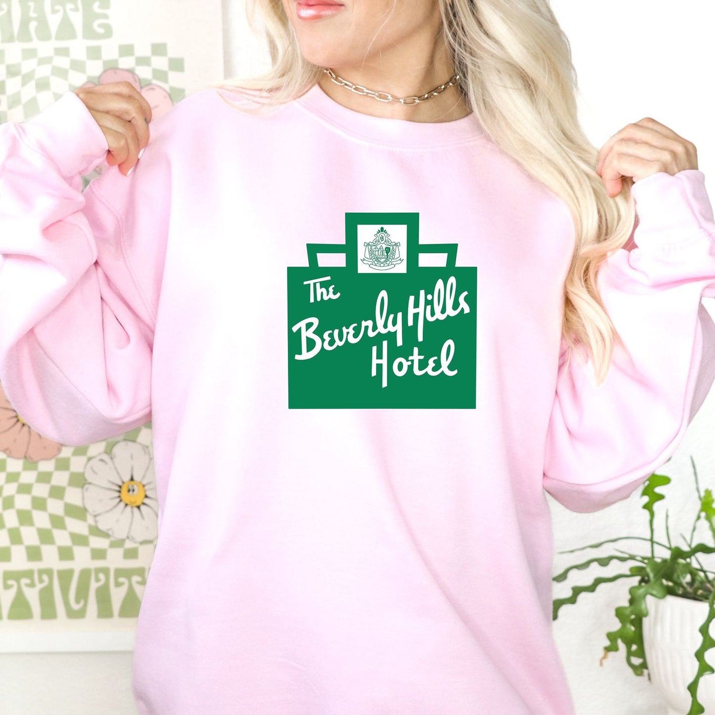 Beverly Hills Hotel Crewneck Sweatshirt, Cute Gift For Her