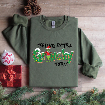 Feeling Extra Grinchy Today Christmas Sweatshirt Hoodie